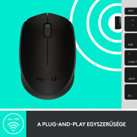 Logitech M171 fekete Egér