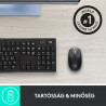Logitech M190 teljes méretű vezeték nélküli optikai egér piros-fekete