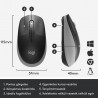 Logitech M190 teljes méretű vezeték nélküli optikai egér piros-fekete