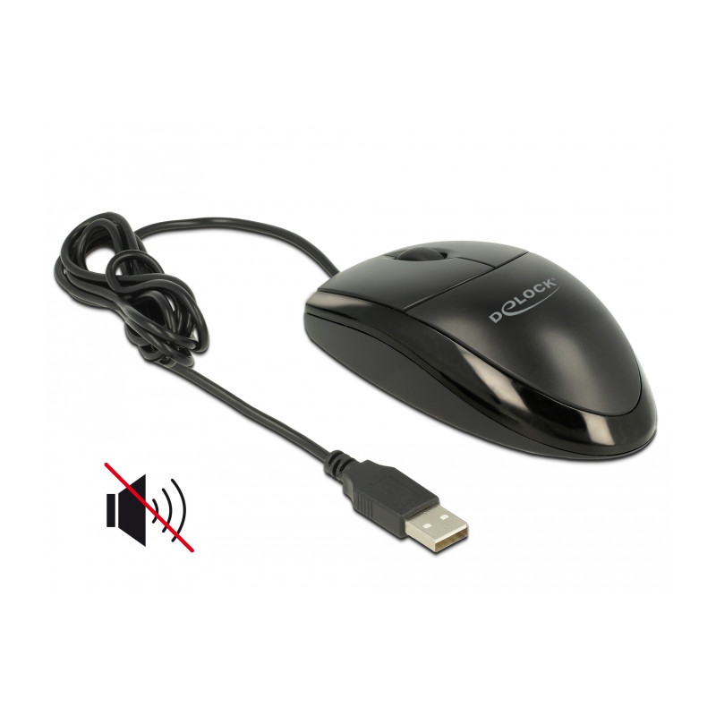 Delock 3 gombos optikai egér USB néma Egér