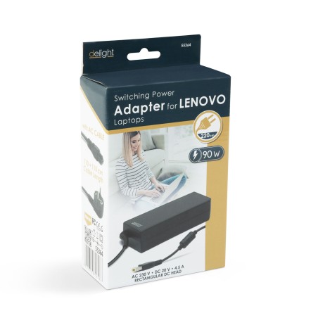 Power Adapter Delight Lenovo Notebook töltõ 90W Rectangular