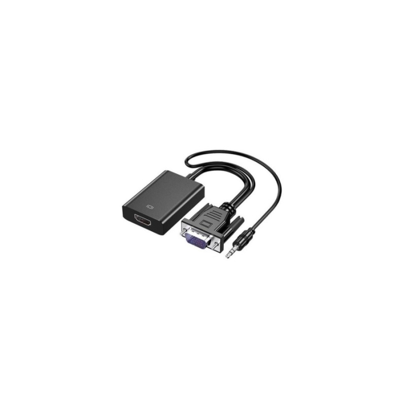 HDMI - VGA adapter, VGA és audió bemenet - HDMI kimenet