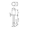 LED 5mm piros, 12-30mcd, 60°