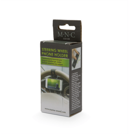 Telefontartó kormányra - fekete