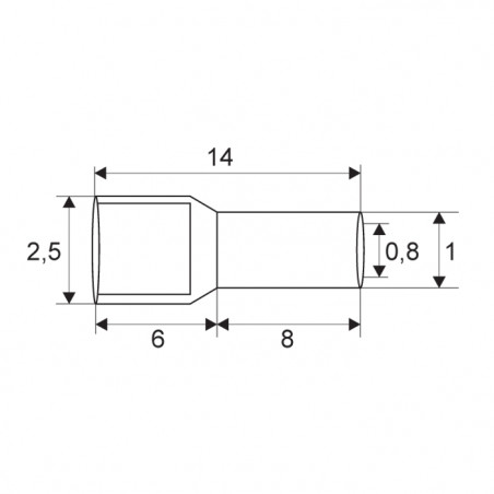 Érvéghüvely 0.5mm2