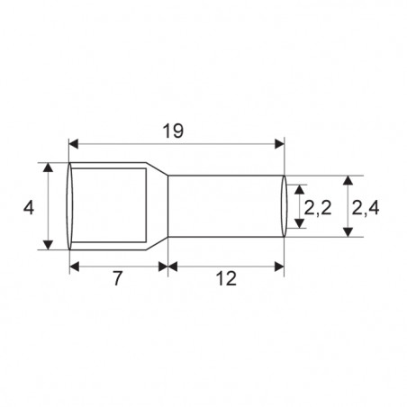 Érvéghüvely 2.5mm2