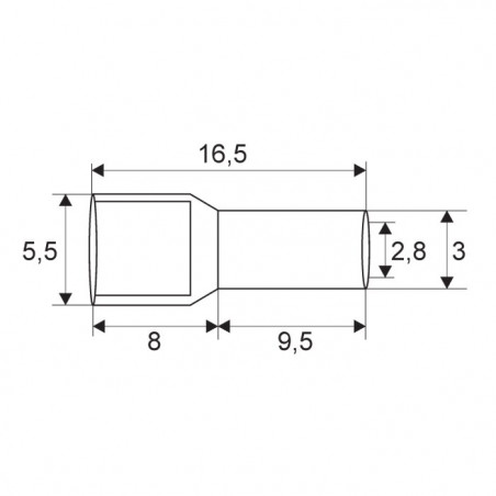 Érvéghüvely 4mm2