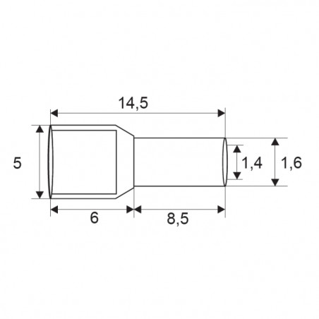 Érvéghüvely 2x0.5mm2 dupla