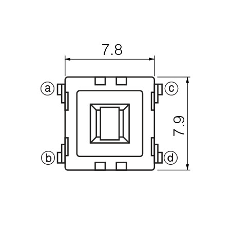 Nyomógomb, SPST, ESE20D421