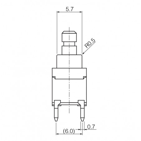 Nyomógomb, SPST, ESE20D421