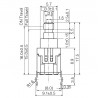 Nyomógomb, SPST, ESE20D421