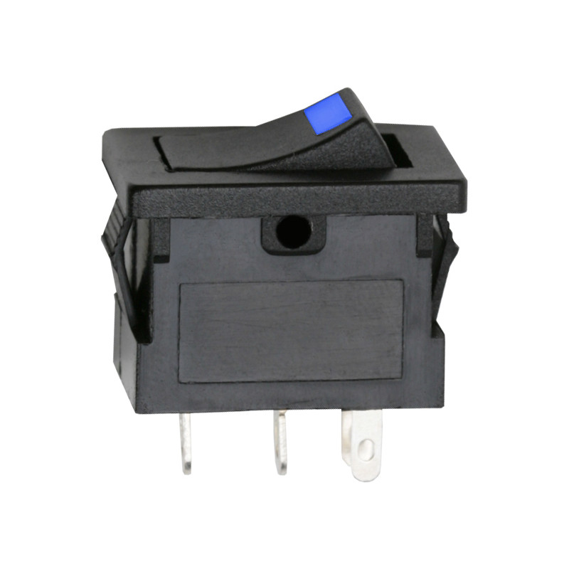 Kapcsoló billenő+kék LED (on-off 15A-12VDC)