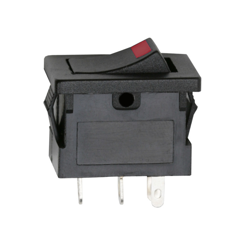 Kapcsoló billenő+piros LED (on-off 15A-12VDC)