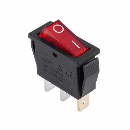 Billenőkapcsoló,Kétállású,ON-OF Piros,250v 16A IRS-101-1A