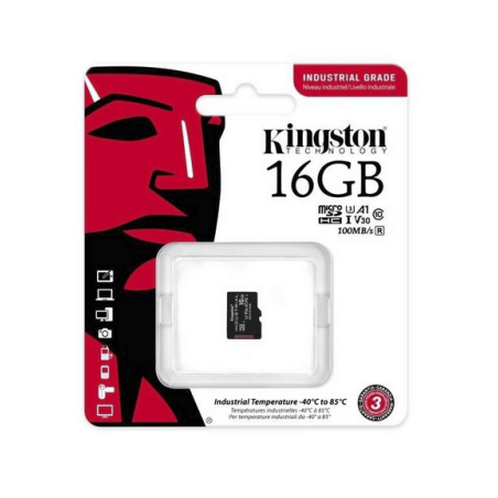 Kingston 16GB microSDHC Industrial Temperature U3 V30 A1 Memóriakártya
