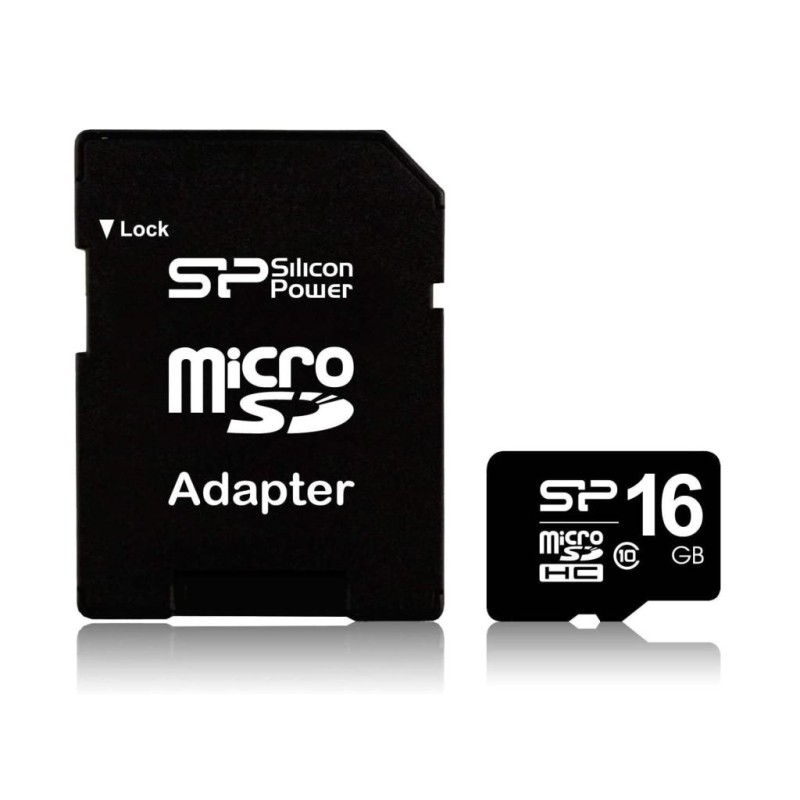 16GB microSDHC Silicon Power CL10 + adapter