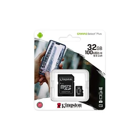 Kingston 32GB Micro SD + adapter C10 Memóriakártya