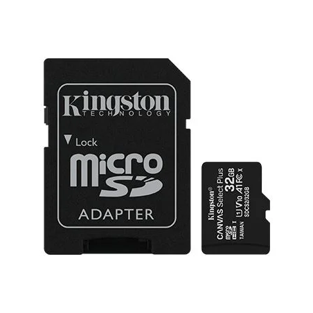 Kingston 32GB Micro SD + adapter C10 Memóriakártya