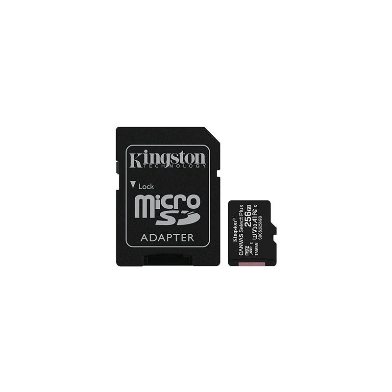 256GB microSDXC Kingston Canvas Select Plus CL10 memóriakártya + adapter