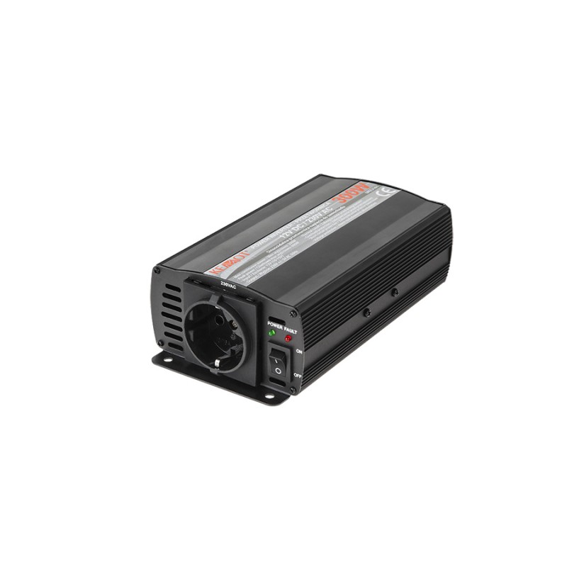 Inverter 12V 230V 300W KEMOT szivargyújtó+csipesz