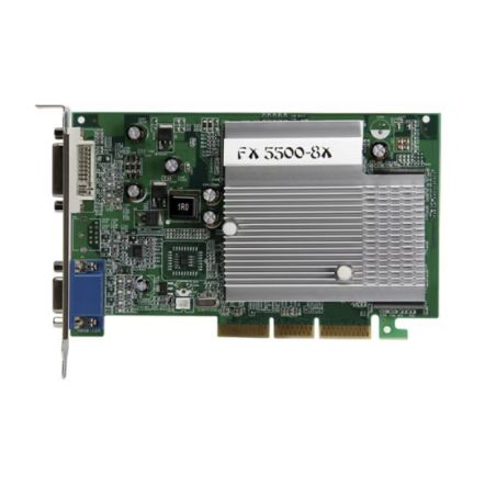 MSI NVIDIA GeForce FX 5500 videokártya, 256MB, DDR, DVI, VGA, AGP