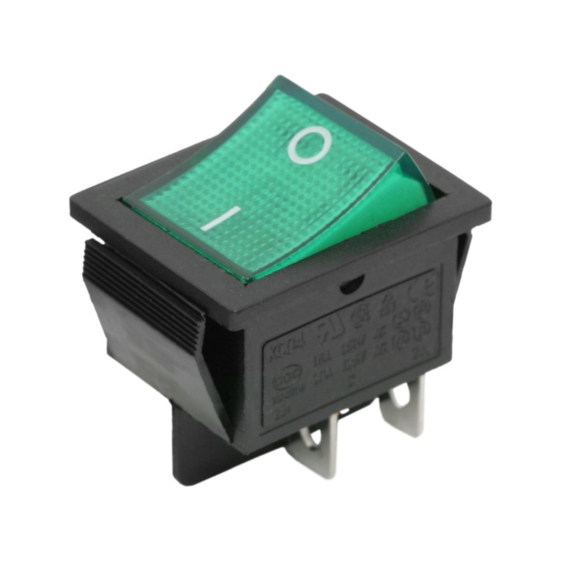 Billenő kapcsoló, Zöld (off-on 16A-250V)