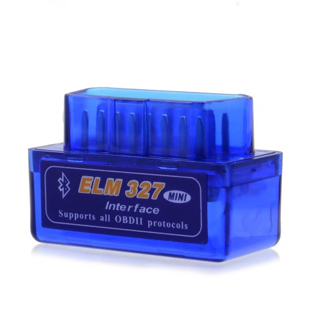 Bluetooth OBD2 diagnosztikai csatlakozó, kék, ELM327