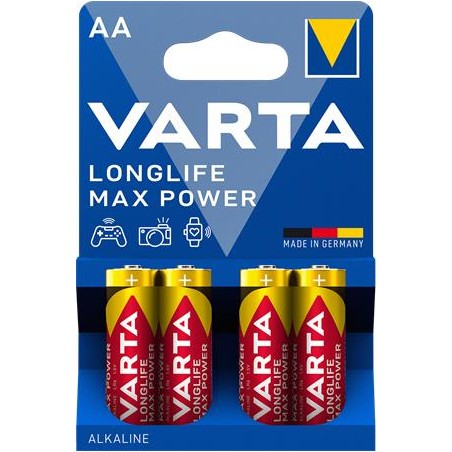 AA ceruza, 4 db, VARTA "Longlife Max Power" Elem