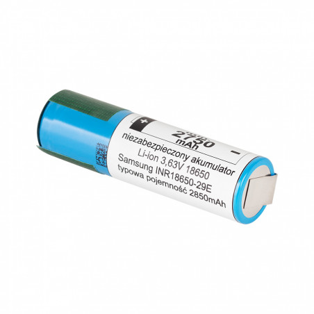 Akkumlátor SAMSUNG Li-ion 18650 2850mAh 3,7V forrasztható