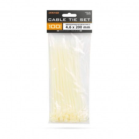 Kábel kötegelő 200x4.6mm trans. (100db)