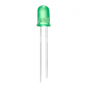 LED 5 mm D-GR, ZÖLD, diffúz